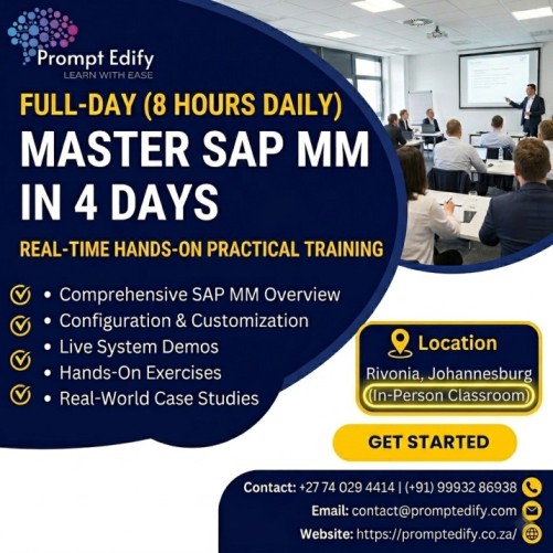 SAP MM Classroom Workshop Johannesburg – August 2026 · Partree
